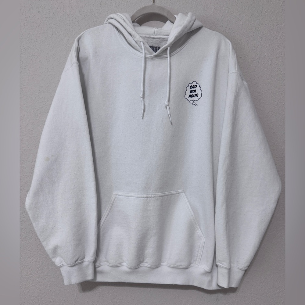 Emma Chamberlain Sad Boi Hour White Pullover Hoodie